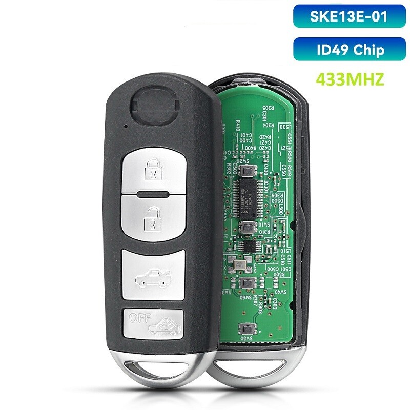 2 x For Mazda 3, 6, MX-5 SKE13E-01 Smart Key Remotes Control Kit 4 Button