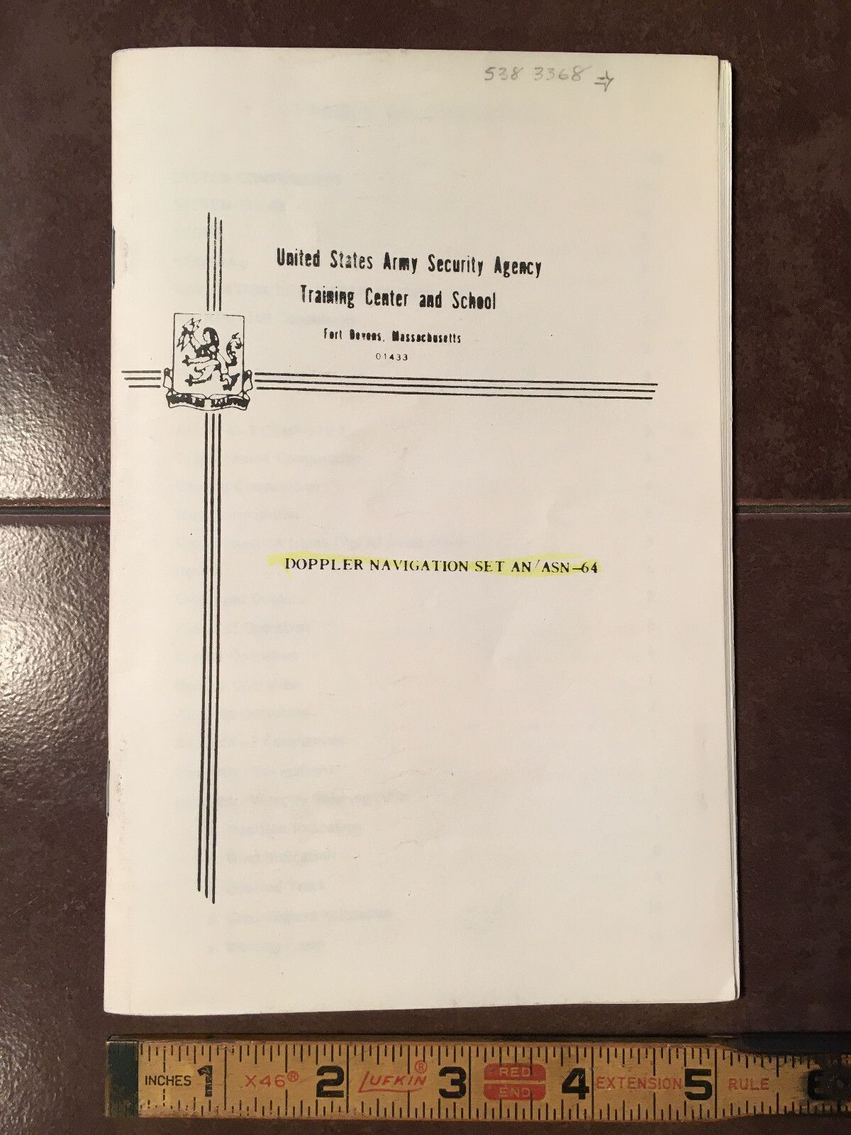 Doppler Navigation Set AN/ASN-64 Pilot's Guide