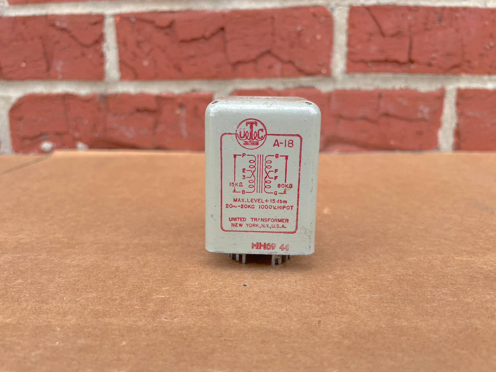 UTC A-18 Transformer Audio Rare Vintage United Transformer Corp A18 light gray