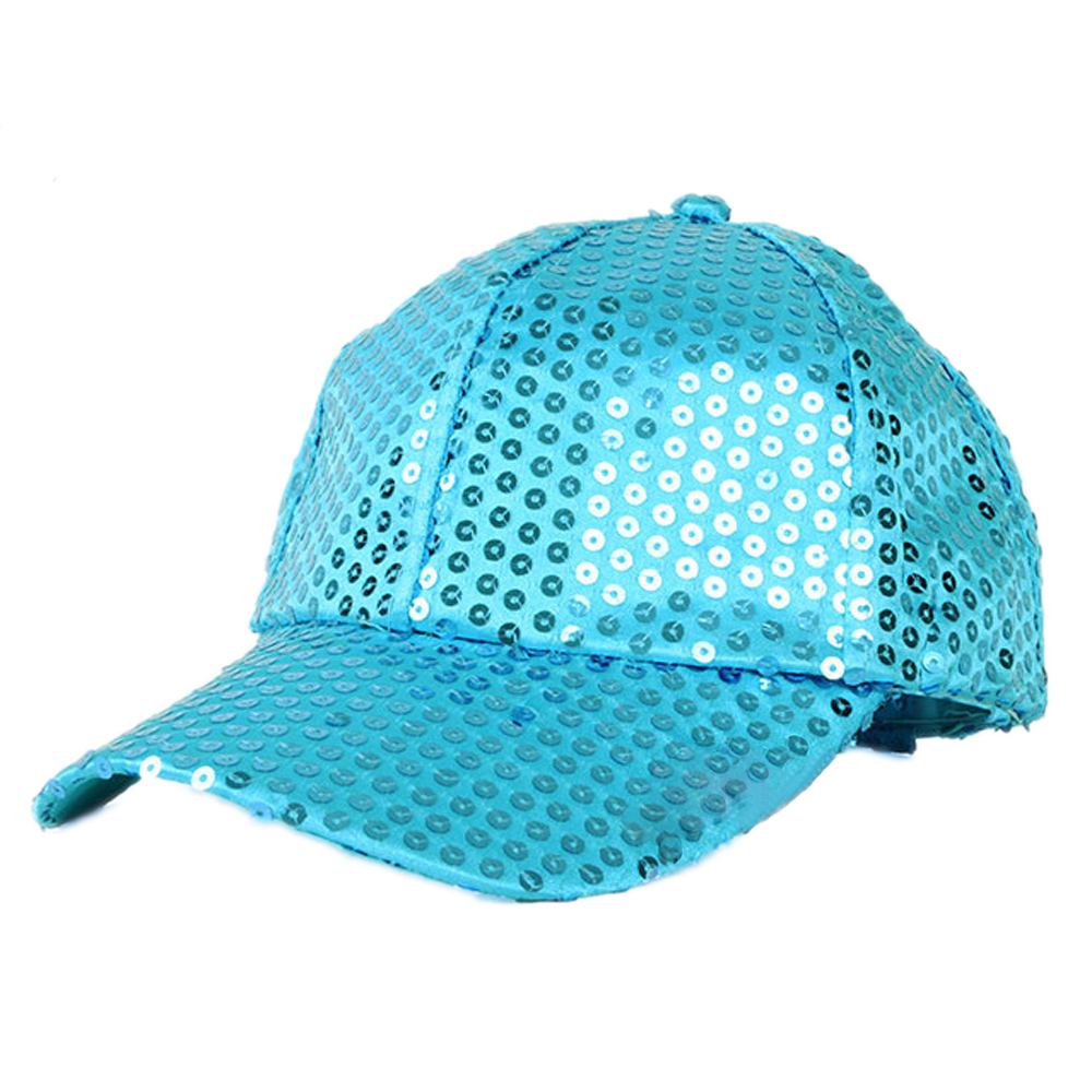 Unisex Shining Sequin Baseball Hat Sequined Glitter Dance Party Cap Clubwear