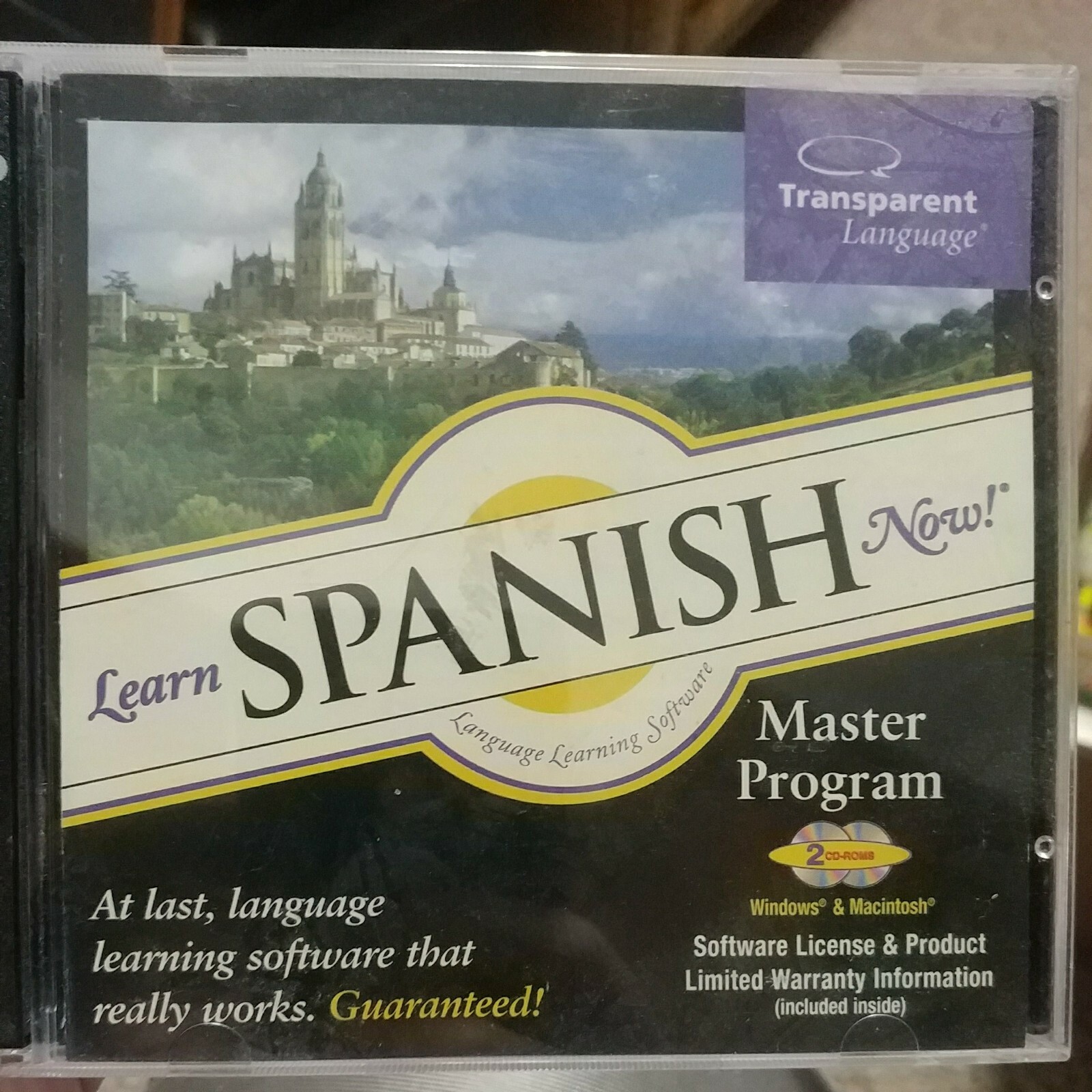 Learn Spanish Now!-Windows PC/Mac CD-Rom-Transparent Language-2 discs