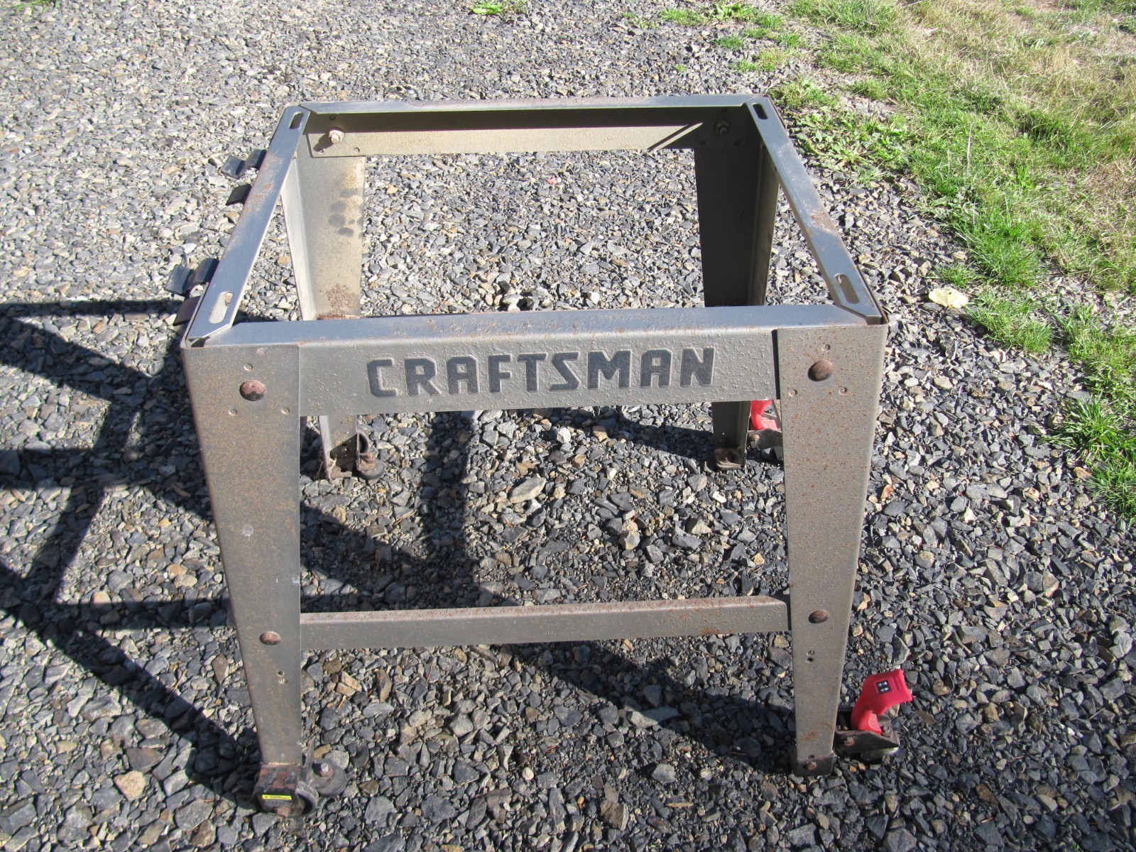 Rusty Used CRAFTSMAN #137.248830 Table Saw Base Legs W/ Wheel Casters