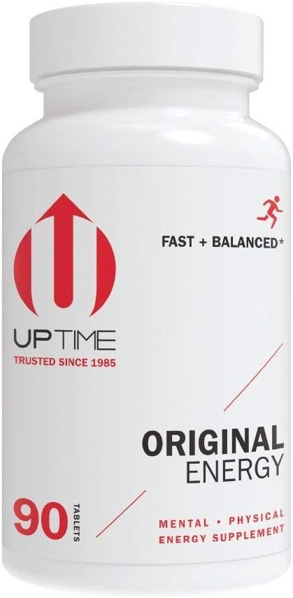 UPTIME - Premium Energy Caffeine Supplement - Original Blend Tablets - 90ct B...