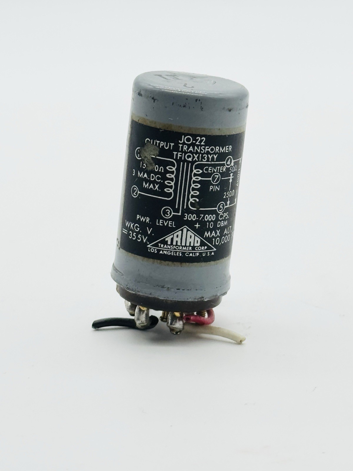 Vintage Triad JO-22 Output Transformer TFIQXI3YY 300-7000 CPS 10DBM 35 5V H9