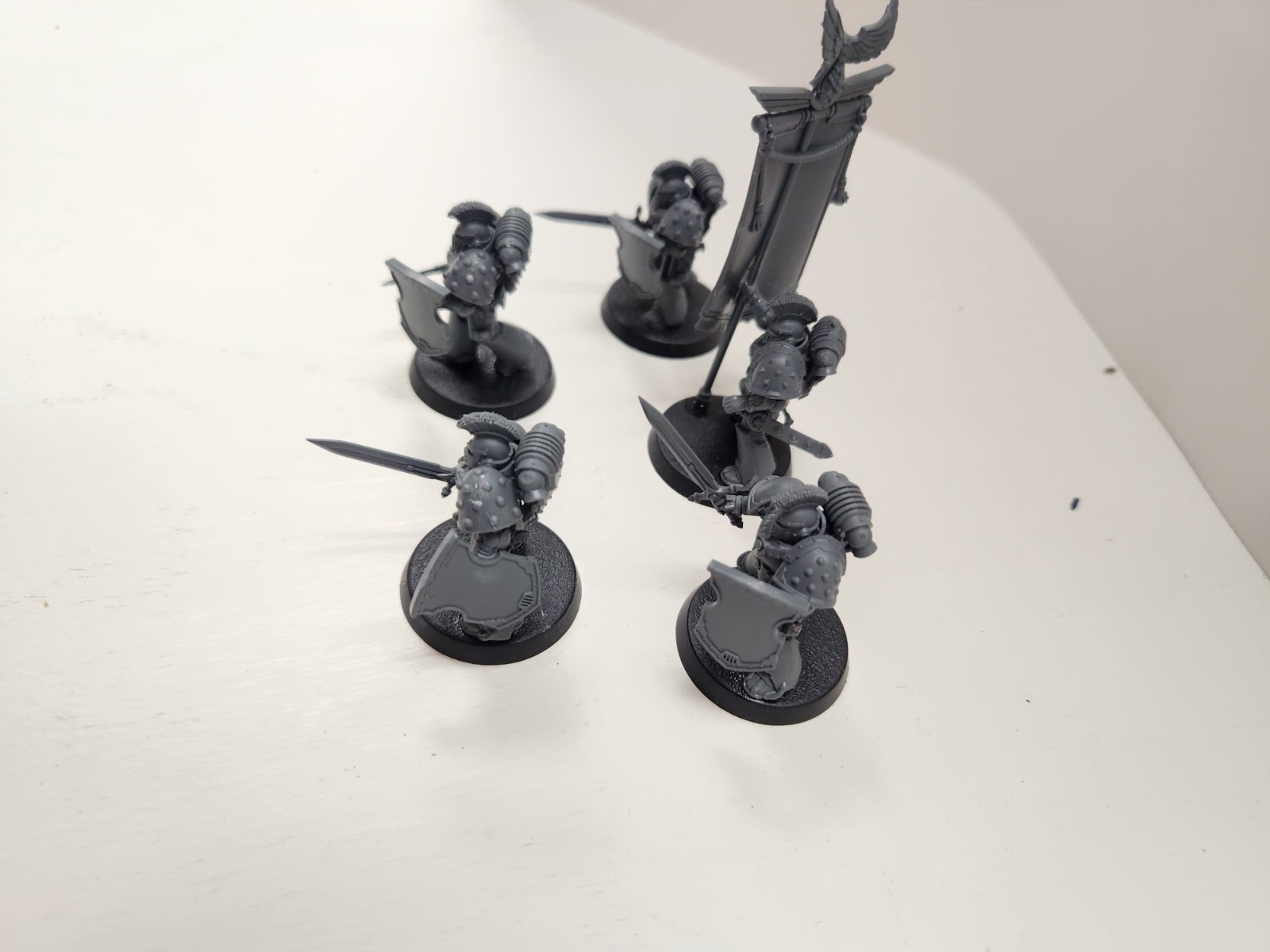 Warhammer 40K HH Space Marine MK III Command Squad Good Cond 52726