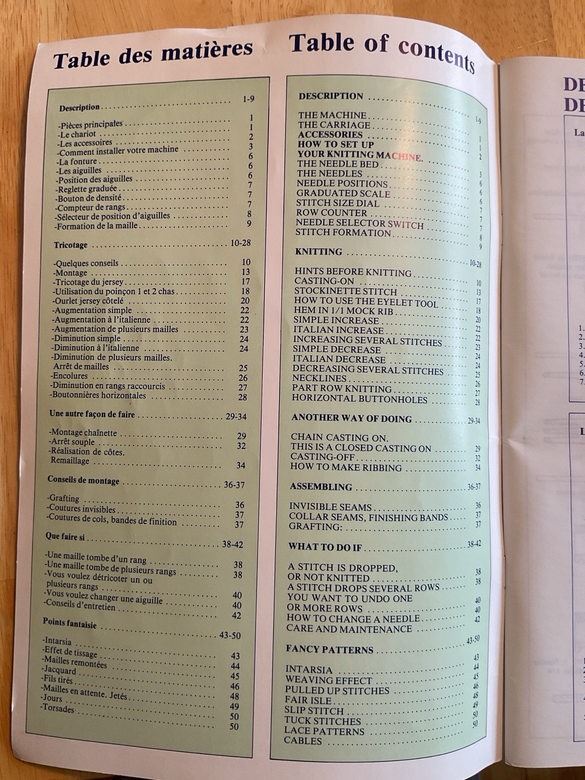 "Big Phil" Knitting Machine MANUAL