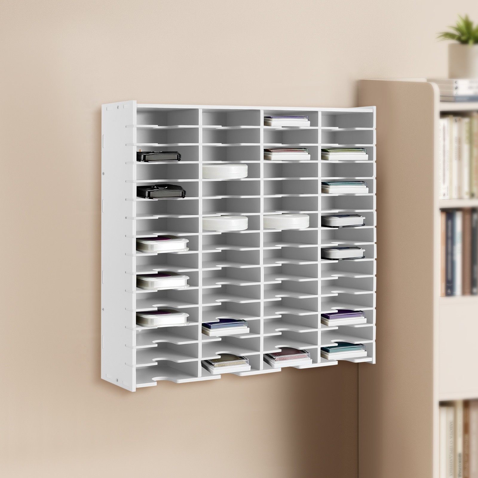 60 Slot Ink Pad Storage Holder, Durable Organizer for Craft Supplies
