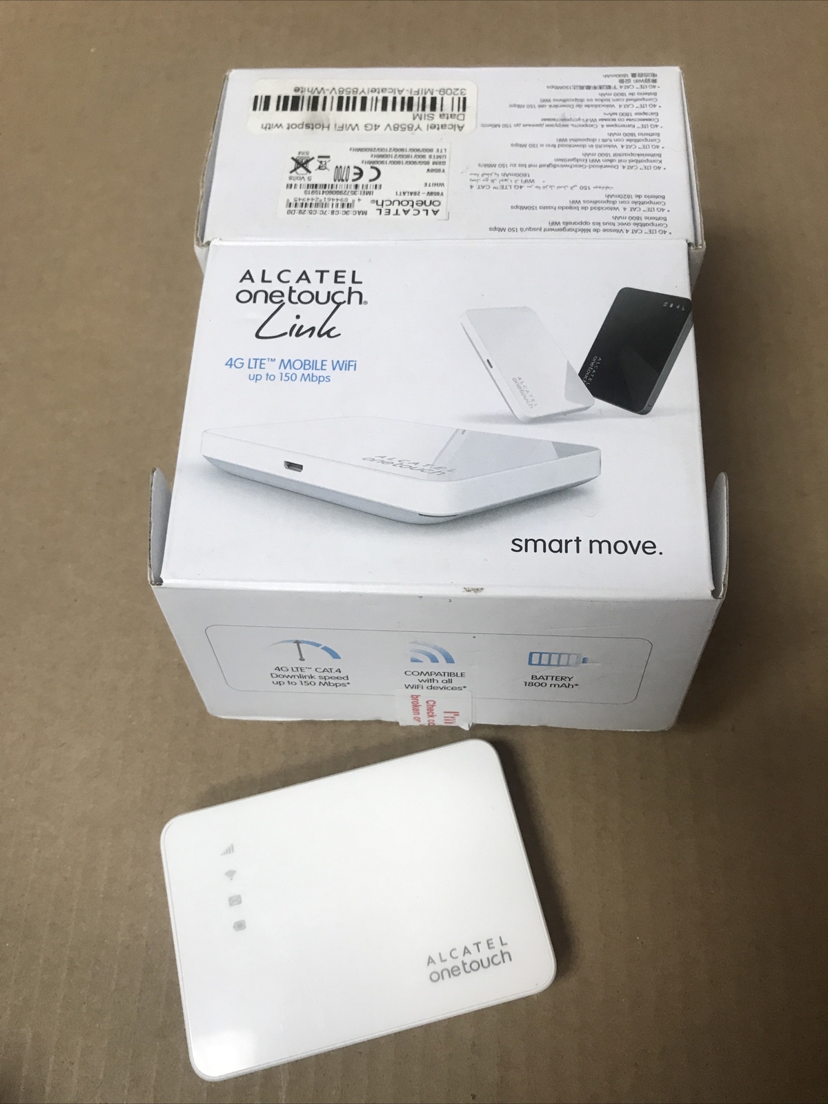 alcatel onetouch link 4g lte mobile hotspot UNTESTED AS-IS