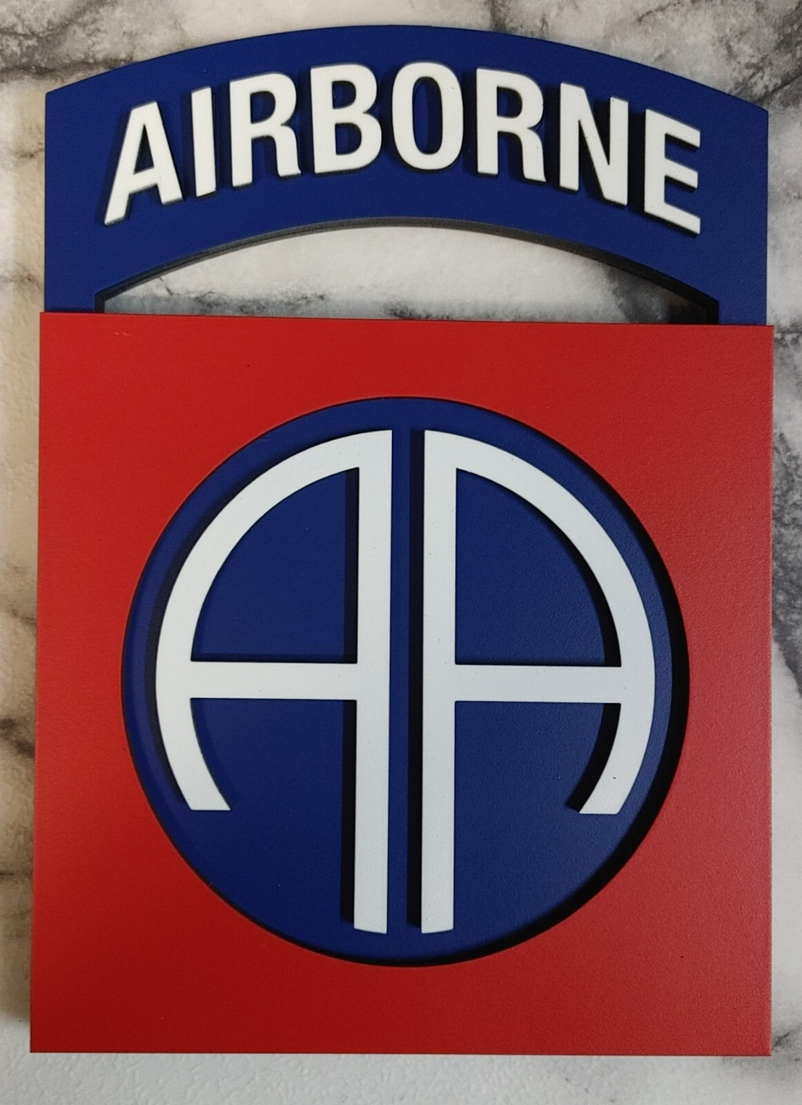 8" US Army 82nd Airborne Division "All American" SSI Patch Insignia Plaque