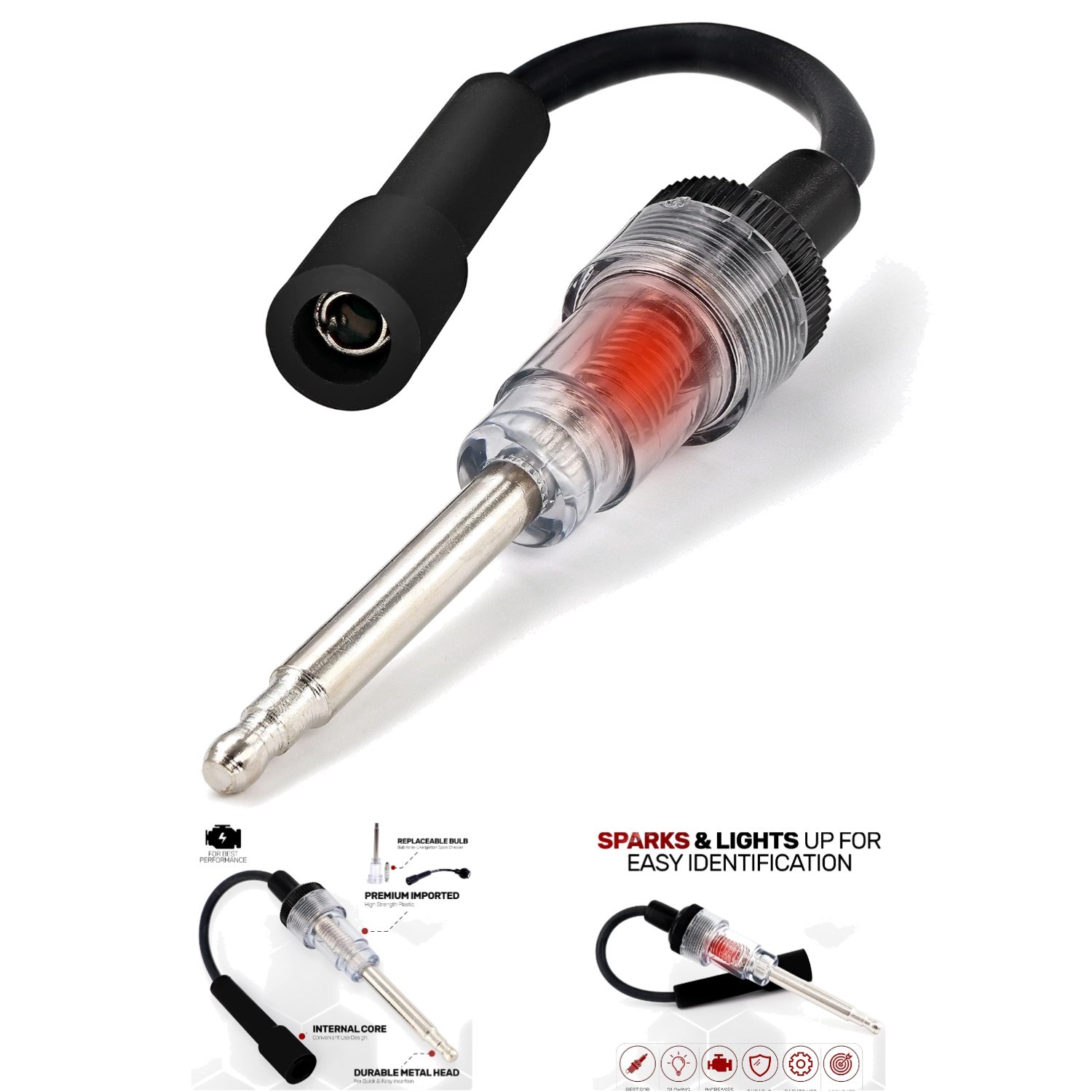 Lightweight Ram-Pro Inline Engine Spark Tester for Automotive Diagnostic Needs