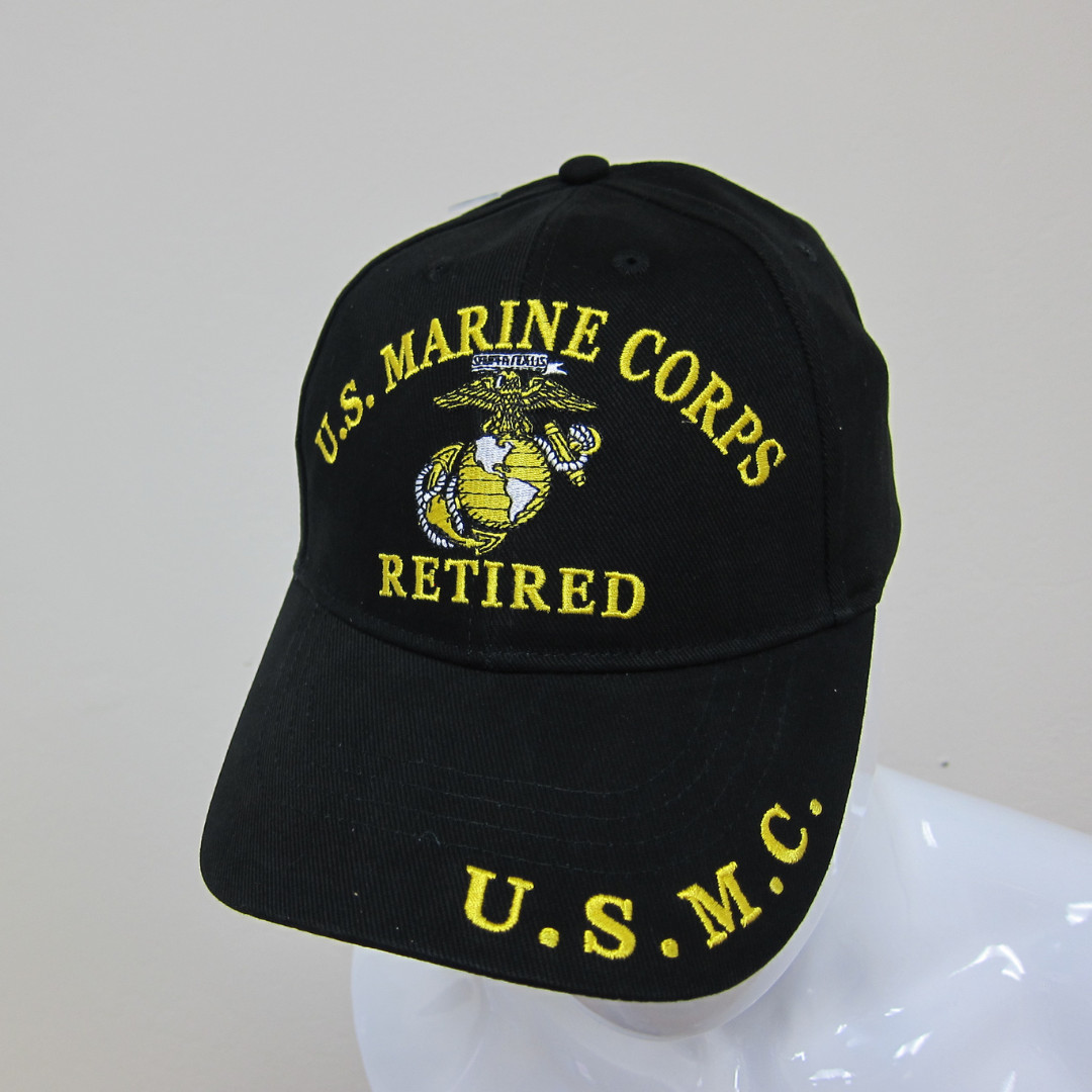 USMC US Marine Corps Retired Embroidered Logo Baseball Cap Hat Official Licensed