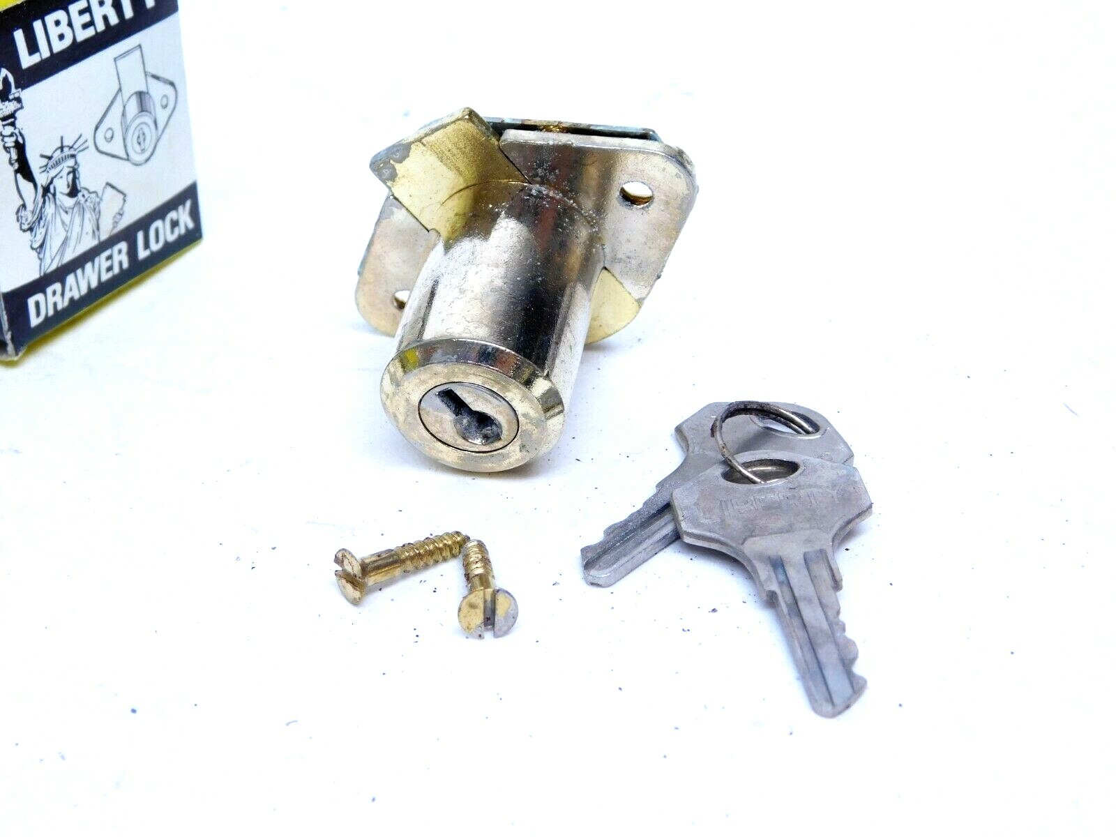 NEW - LIBERTY 1961 DRAWER LOCK BRASS 1-1/8" CYLINDER LENGTH KEYED ALIKE (ES)