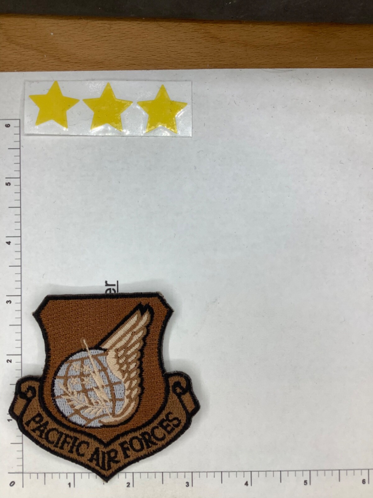 UUSAF PACIFIC AIR FORCE DESERT TAN SQUADRON PATCH