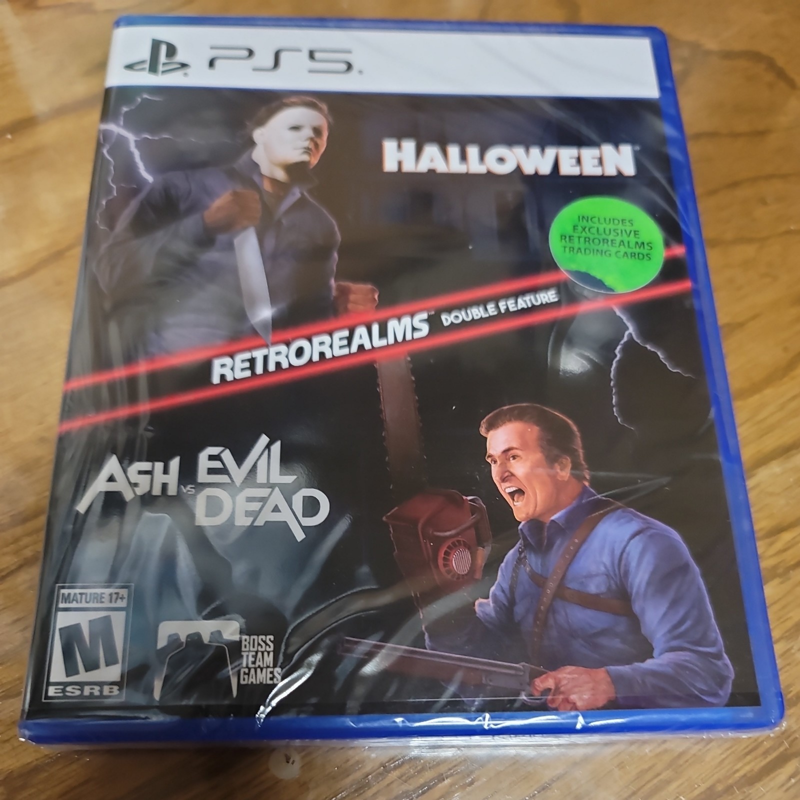Halloween and Ash vs Evil Dead (Retrorealms Trading Card Included) *Ps5* Sealed