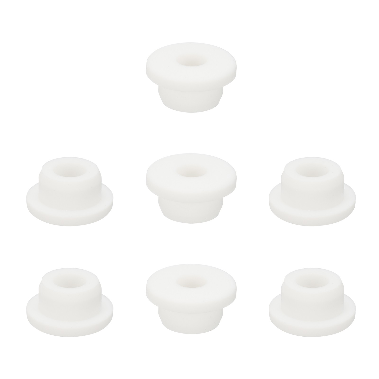 7 Pcs 13/16"(20mm)Drill Hole,7/16"(11mm)ID. Silicone Rubber Grommet, White