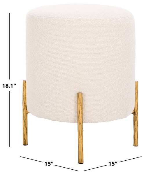 Safavieh JESSA ROUND BOUCLE OTTOMAN, Reduced Price 2172768627 SFV9536A