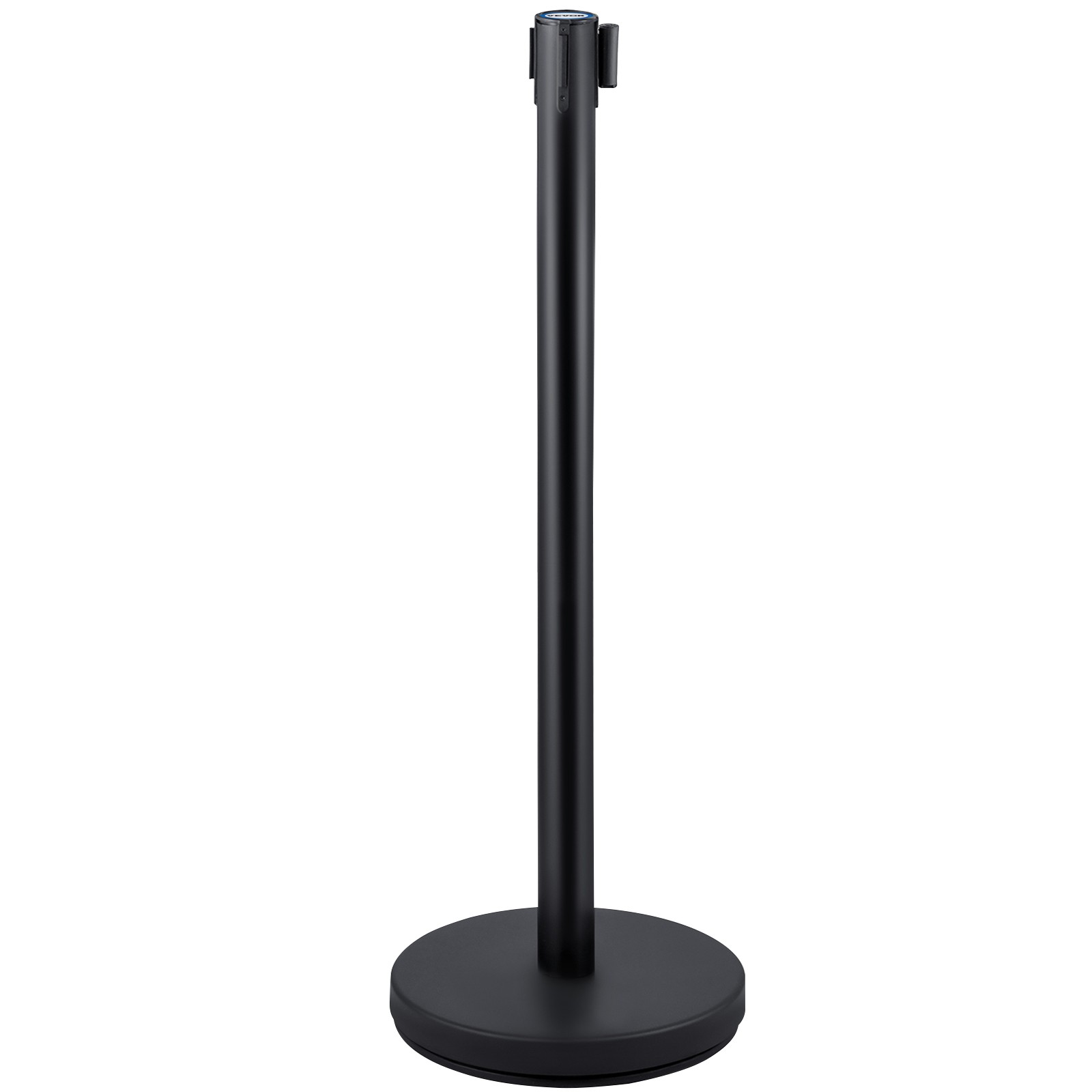 VEVOR 6PCS Black Belt Stanchion Queue Posts Stand Rope Retractable Crowd Barrier