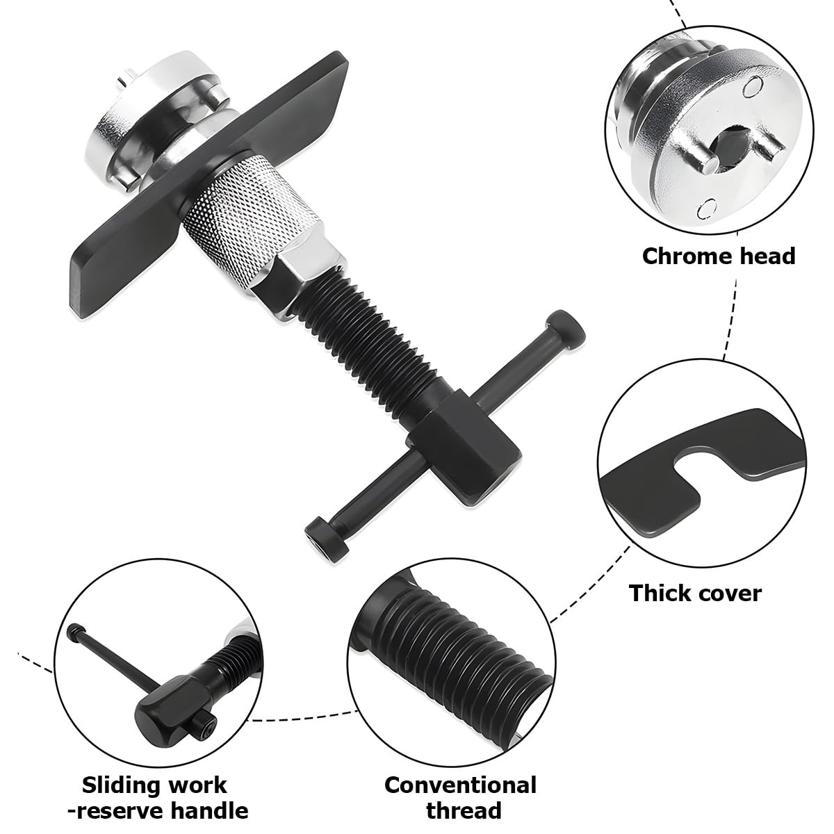 Bittwee Car Brake Piston Wind Back Tool, 3pcs/Set Caliper 3 PCS/Set