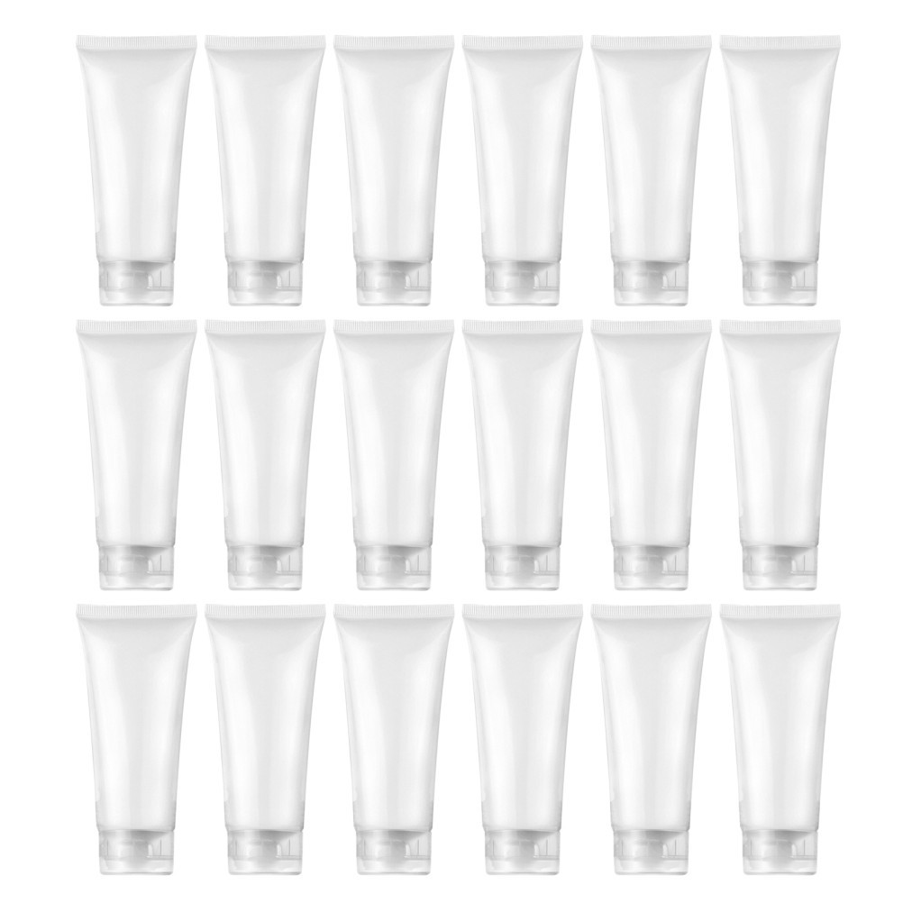 30Pcs Refillable Durable Plastic Squeeze Bottles for Travel Lotion Shampoo