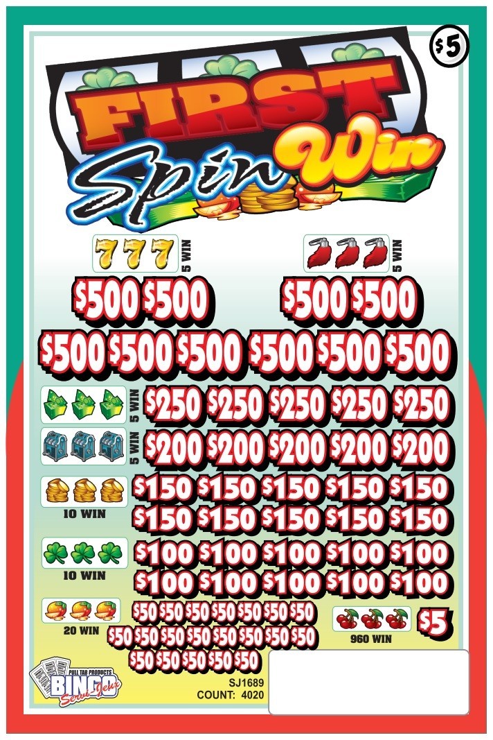 NEW pull tickets FIRST SPIN WIN - Instant Tabs