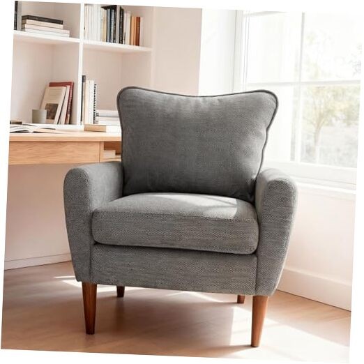 Comfy Accent Chair for Living Room Bedroom and Waiting Room, 1 Deep Gray