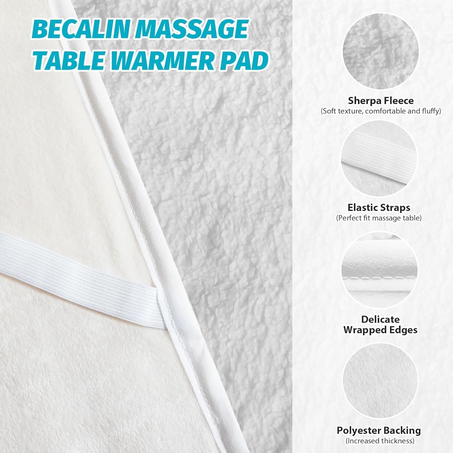 Luxury Massage Table Warmer Pad - 9 Heat Settings, 9-Hour Timer, & Soft Fleece