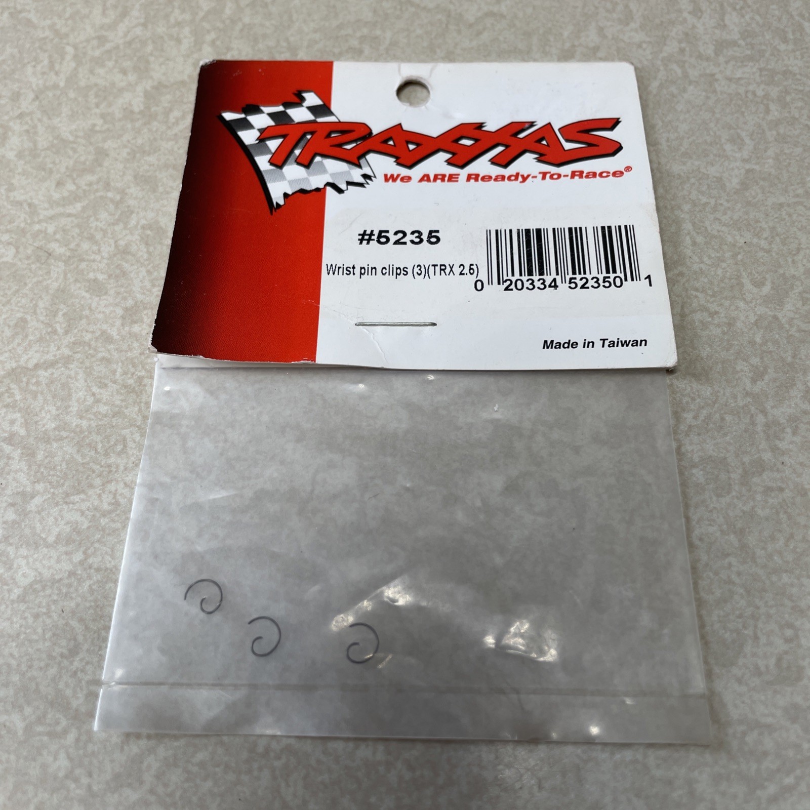 Vintage Traxxas 5235 Wrist Pin Clips 3pc TRX 2.5