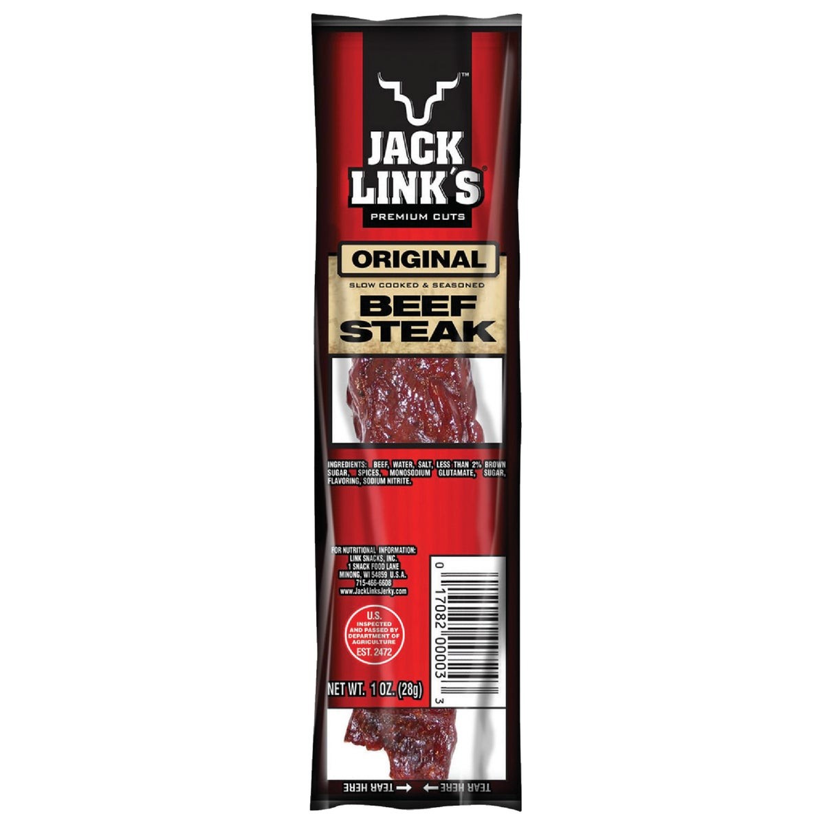 Jack Link's 1 Oz. Original Beef Steak Jerky 00402 Pack of 12 Jack Link's 00402