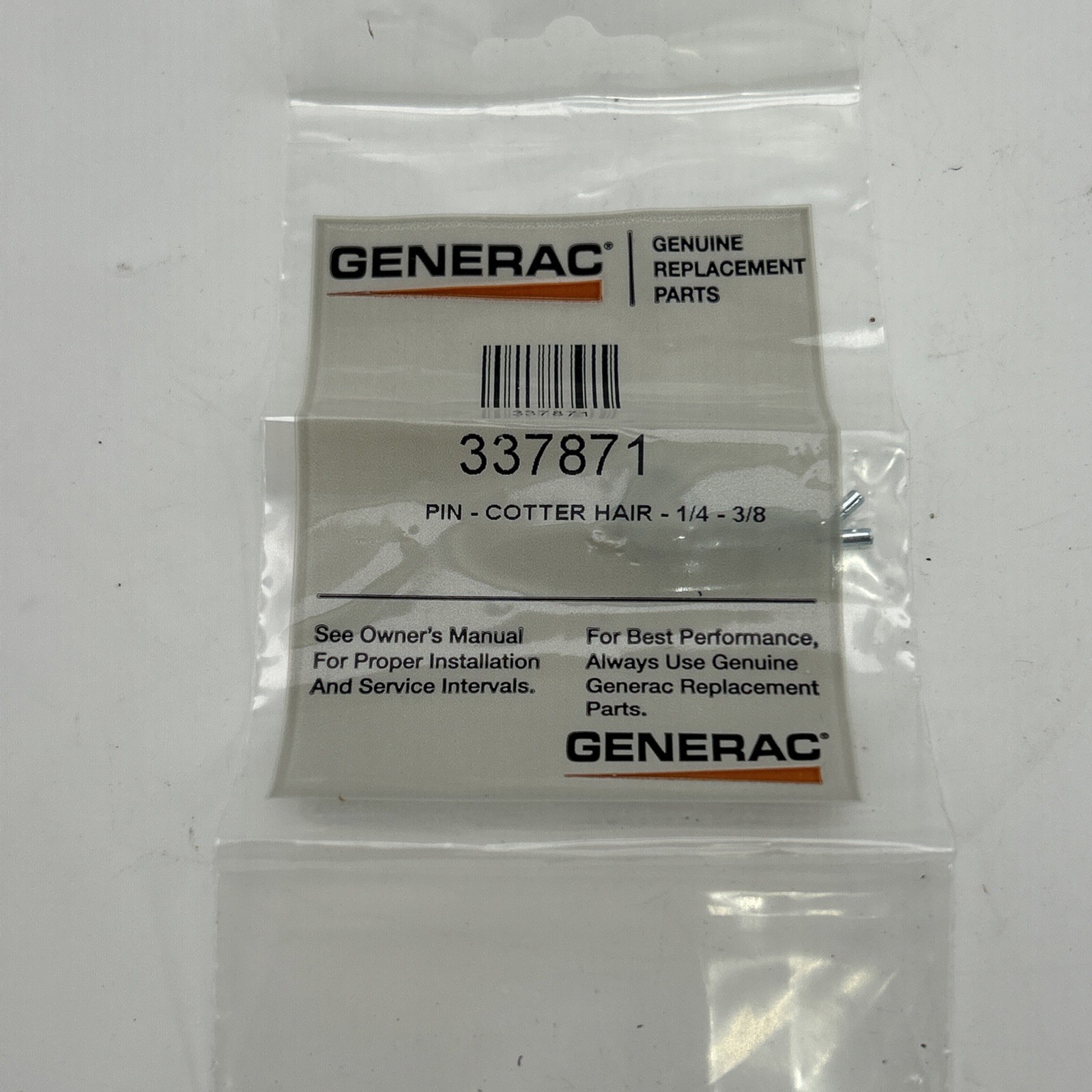 Generac Cotter Hair Pin 1/4 - 3/8 337871