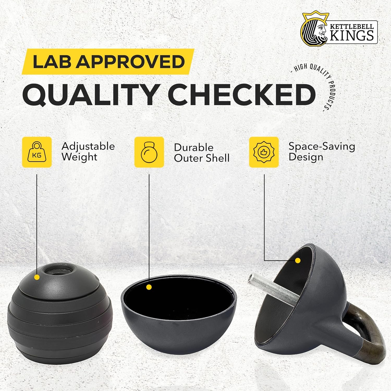 Kettlebell Kings Adjustable Kettlebell Set, 26-70 lb - Strength Training Kettleb