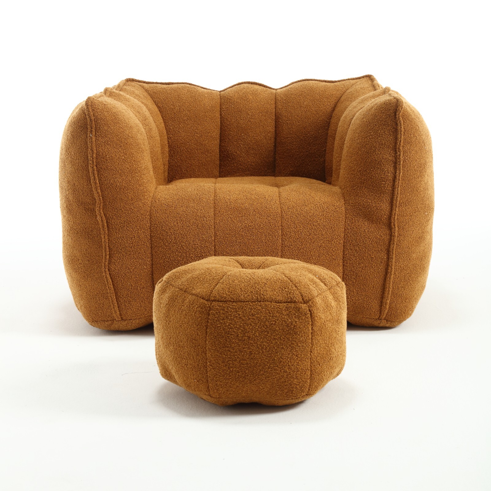Large Bean Bag Chair with Ottoman, Memory Foam, Comfortable Lazy Sofa