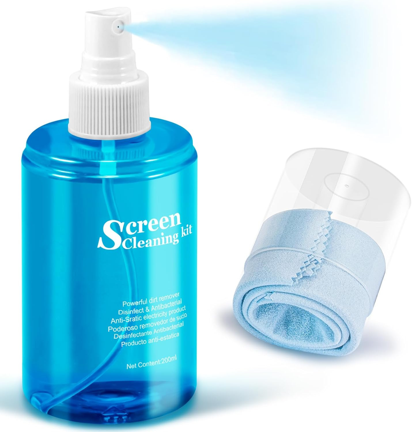 200ml Screen Cleaner Spray Kit With Cloth For TV Phone Laptop Monitor