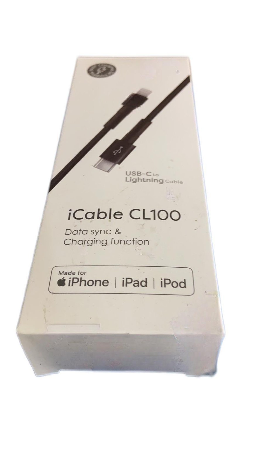 iCable CL100 BLACK LIGHTNING CABLE FAST CHARGING SYNC COR FOR IPHONE IPADDURABLE