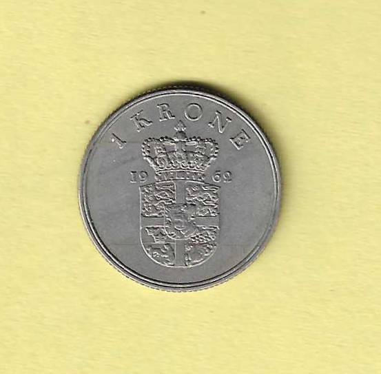 1962 Denmark 1 Krone EF.45