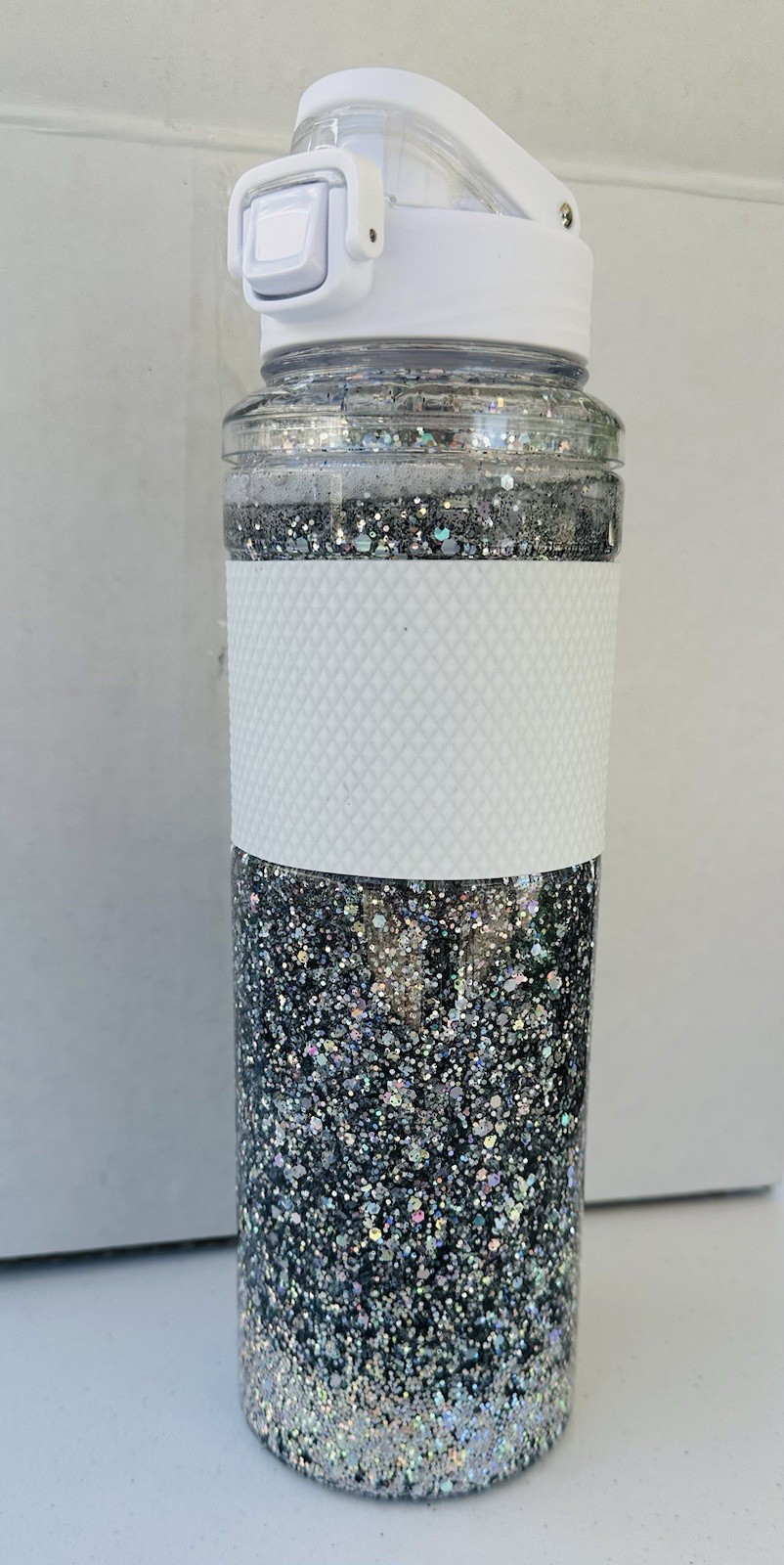 Custom Glitter Water Bottle, BPA Free, 32oz With Locking Lid