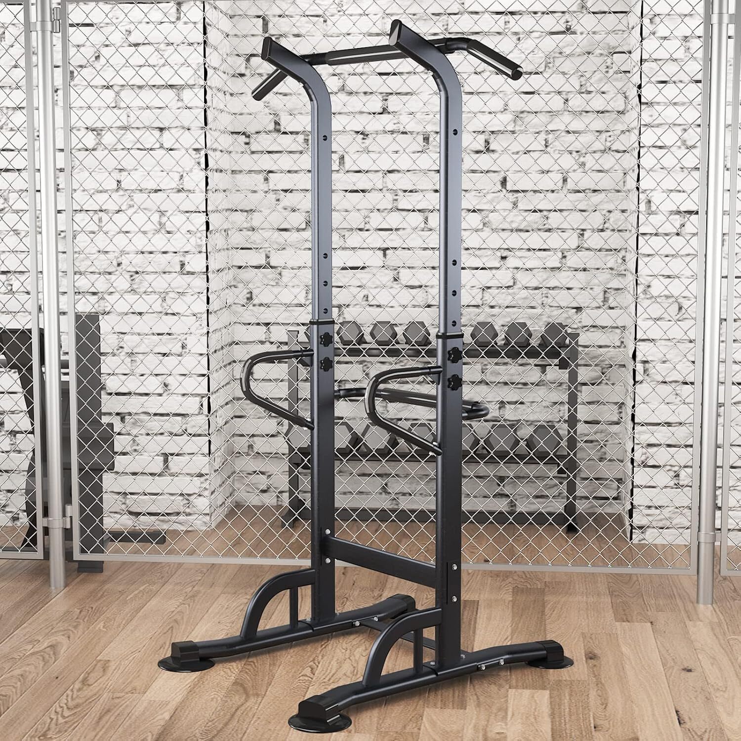 Power Tower Adjustable Height Pull Up & Dip Station Multi-Function Home Strength