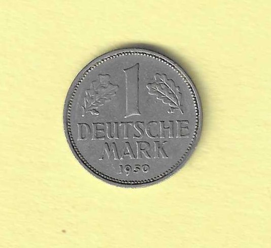 1950J German One (1) Deutsche Mark AU.50