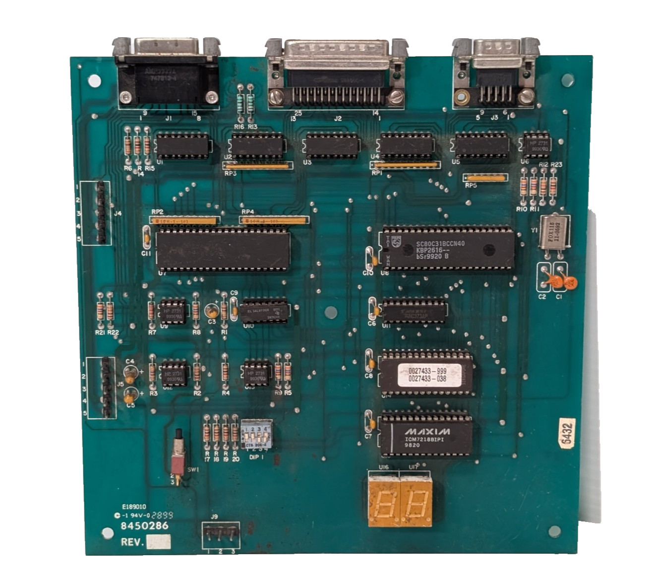 8450286 PCB industrial control board 94 V-0, E18910 with numeric block