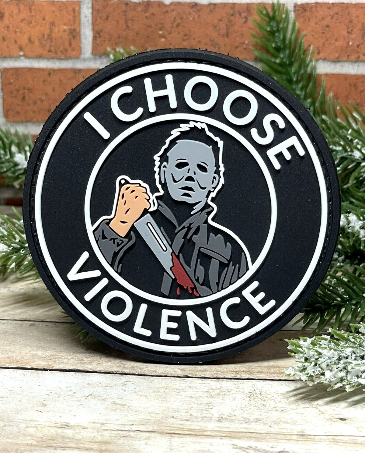Tactical Patch- Michael Myers Patch - I Choose Violence Halloween Gun PVC Patch