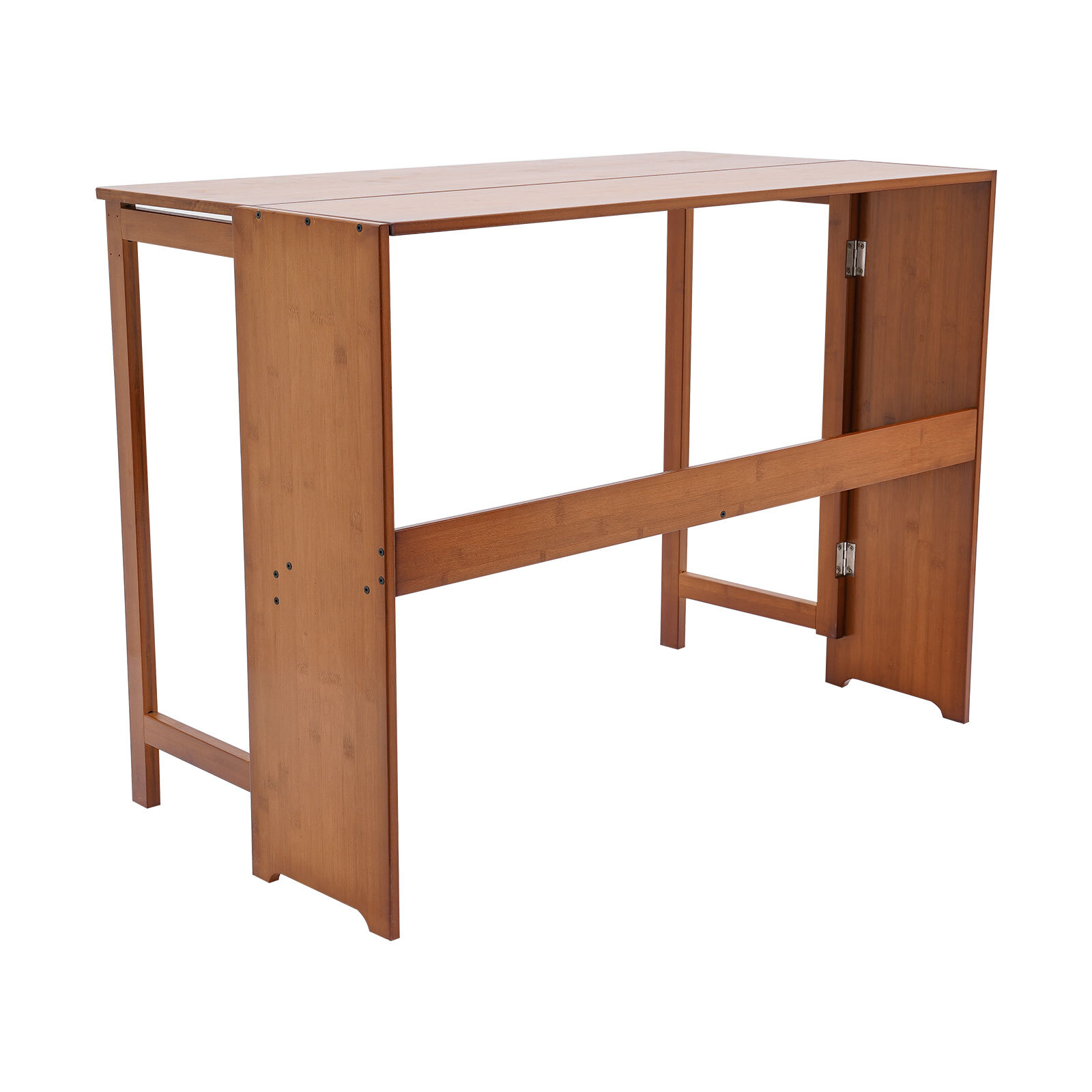 Foldable Bamboo Desk ?C Space-Saving Home Office Writing Workstation