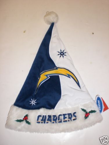 **SPECIAL PRICING**    ONE SAN DIEGO CHARGERS 18" CHRISTMAS SANTA HAT