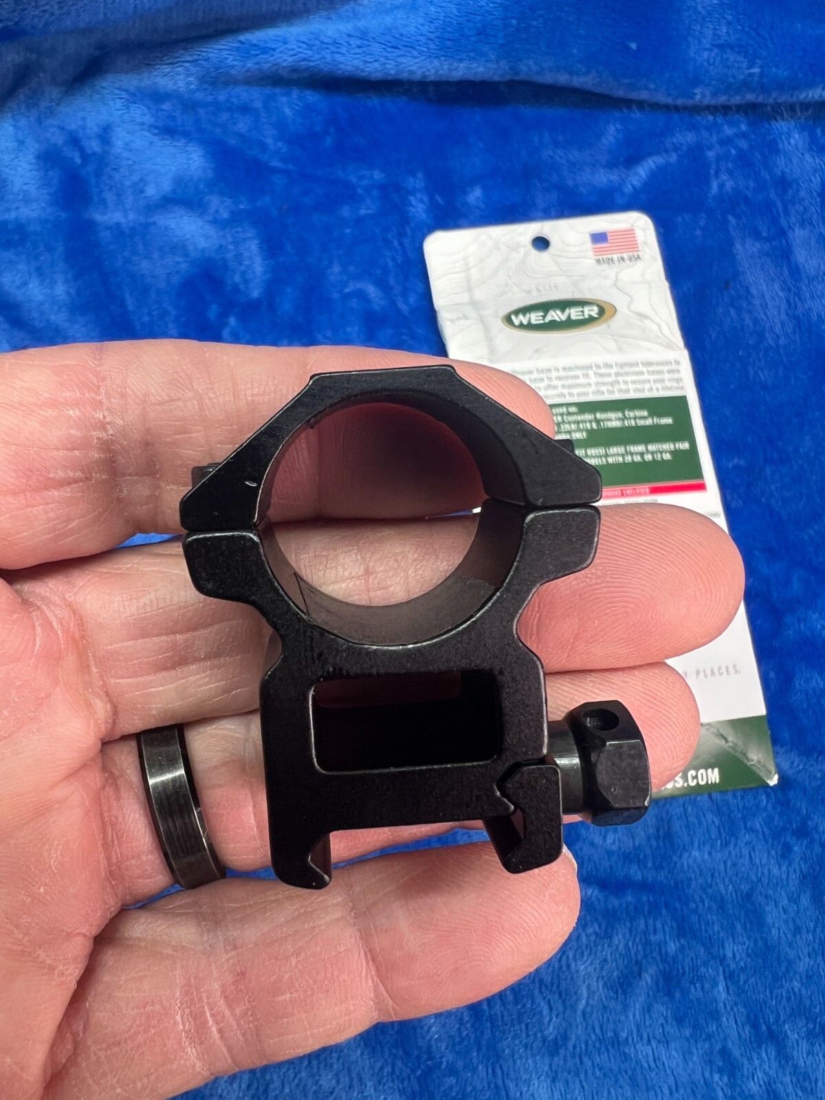 Thompson Center Contender Gloss Black 92A Weaver Base with Med 1" Rings