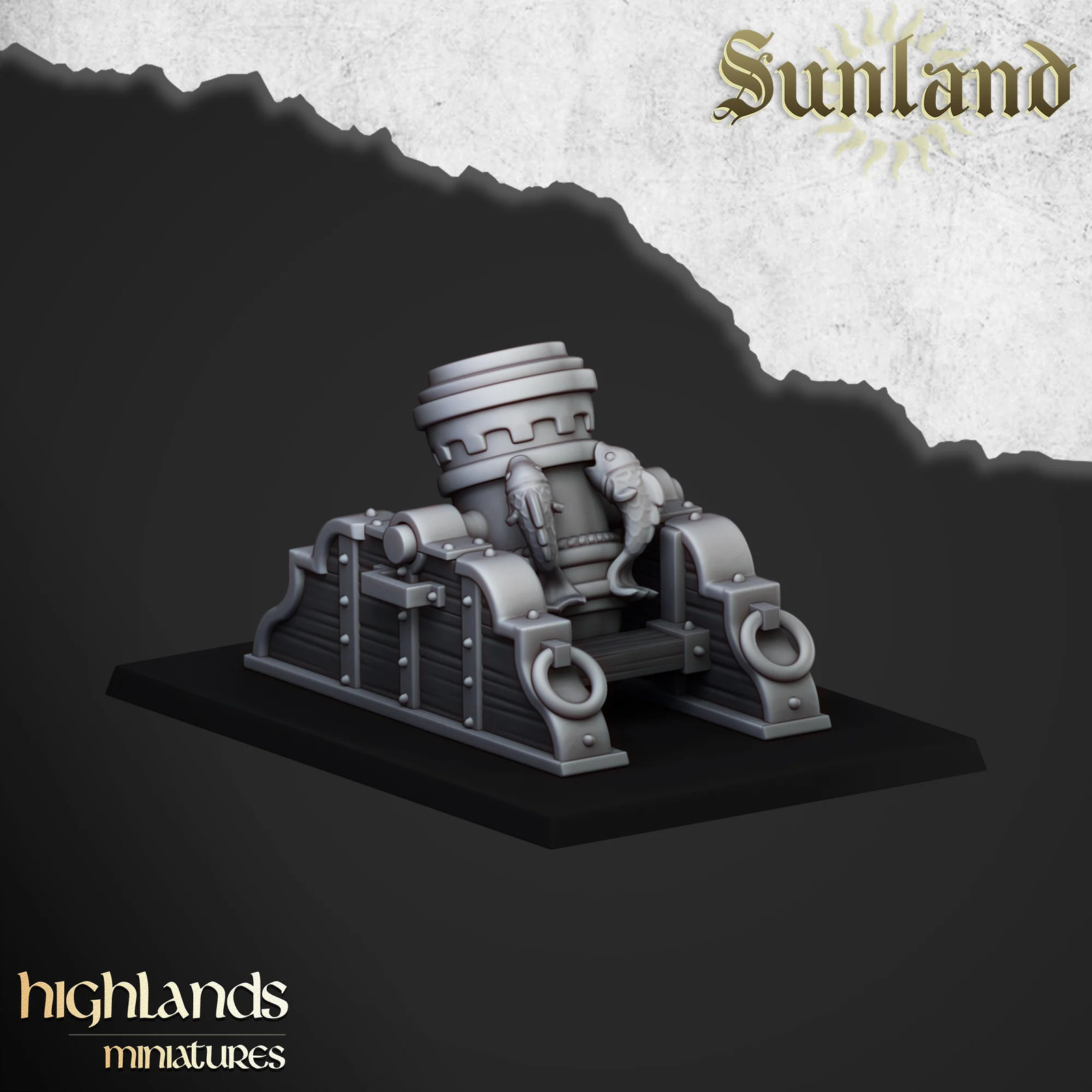 Sunland Mortar - 28-32mm Sunland - Resin Tabletop Miniature