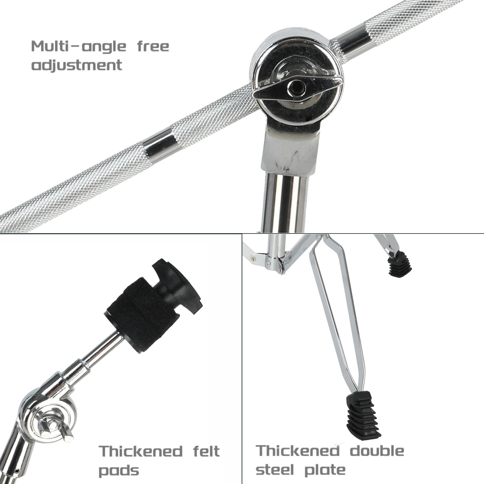 Cymbal Stand Single-braced Boom Adjustable for Drum Hardware - Stable Portable