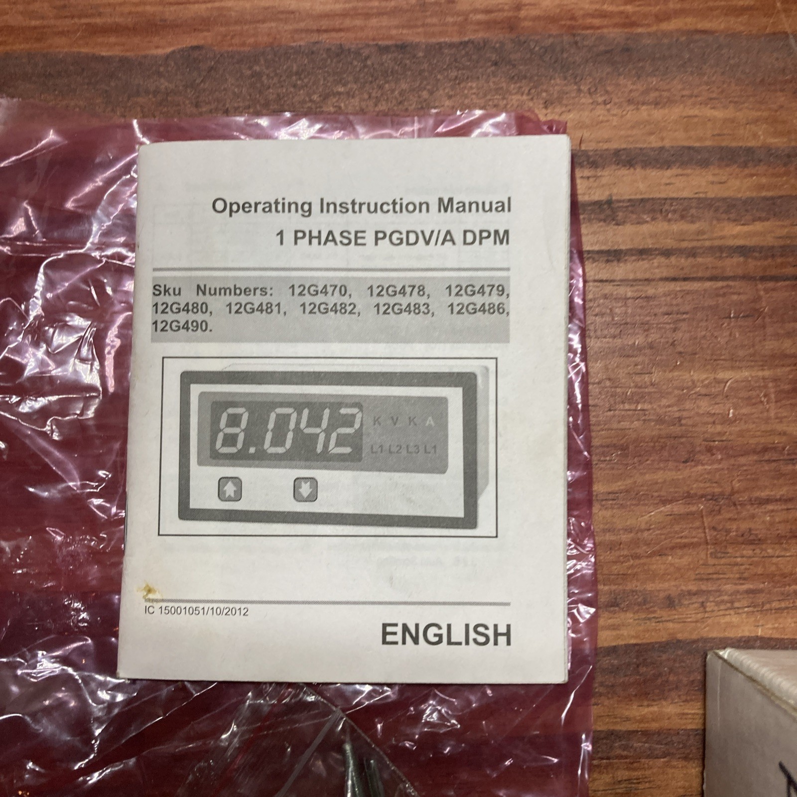 NIB RISH 1 Phase Programmable Digital Panel Meter 12G483 RISH DPM-PGDA