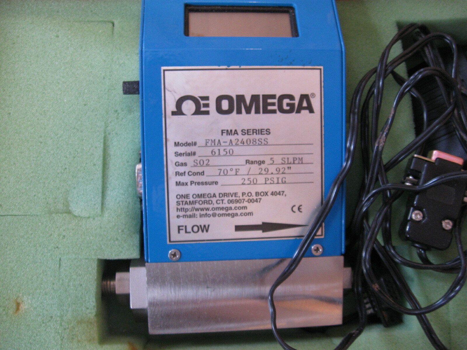 RARE Omega Mass Flow Control Meter Polyacetal Controller w/ Display FMA A2408SS