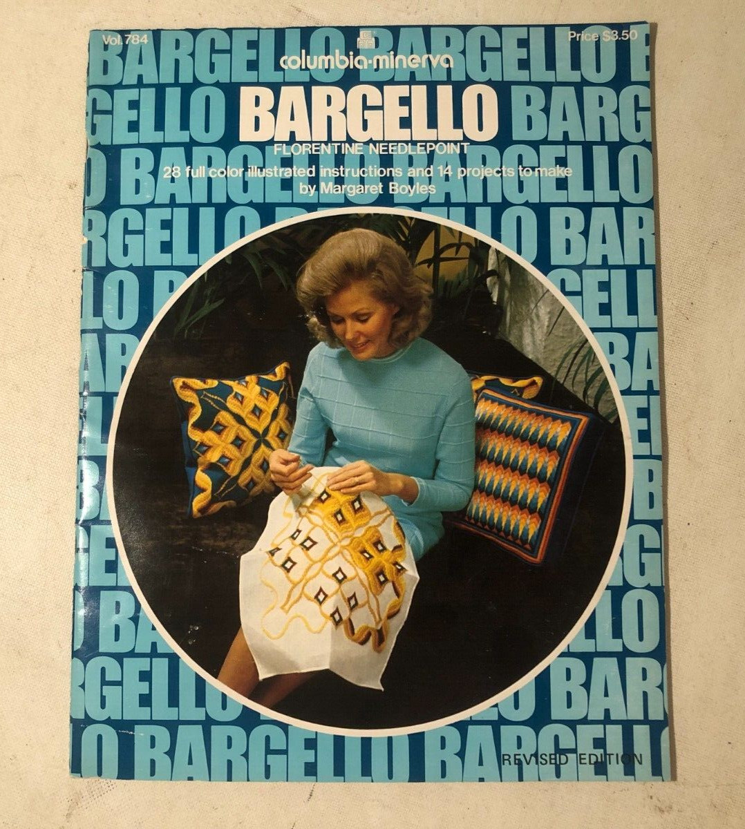 Columbia-Minerva Bargello Florentine Needlepoint Pattern Book Vtg 1974 Vol 784