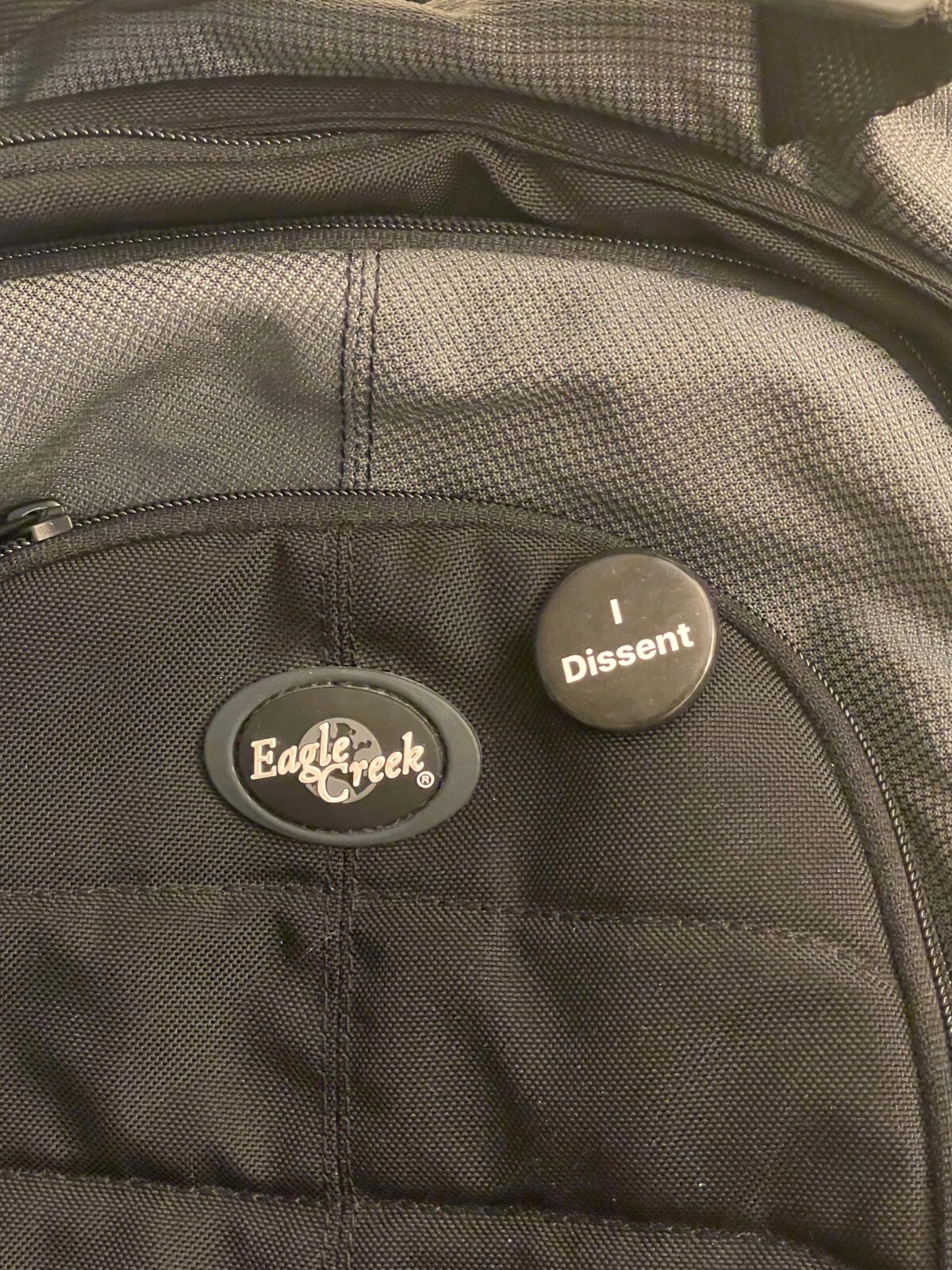 Pin-Back Button “I Dissent” 1 1/4 inch -- SAVE DEMOCRACY!!