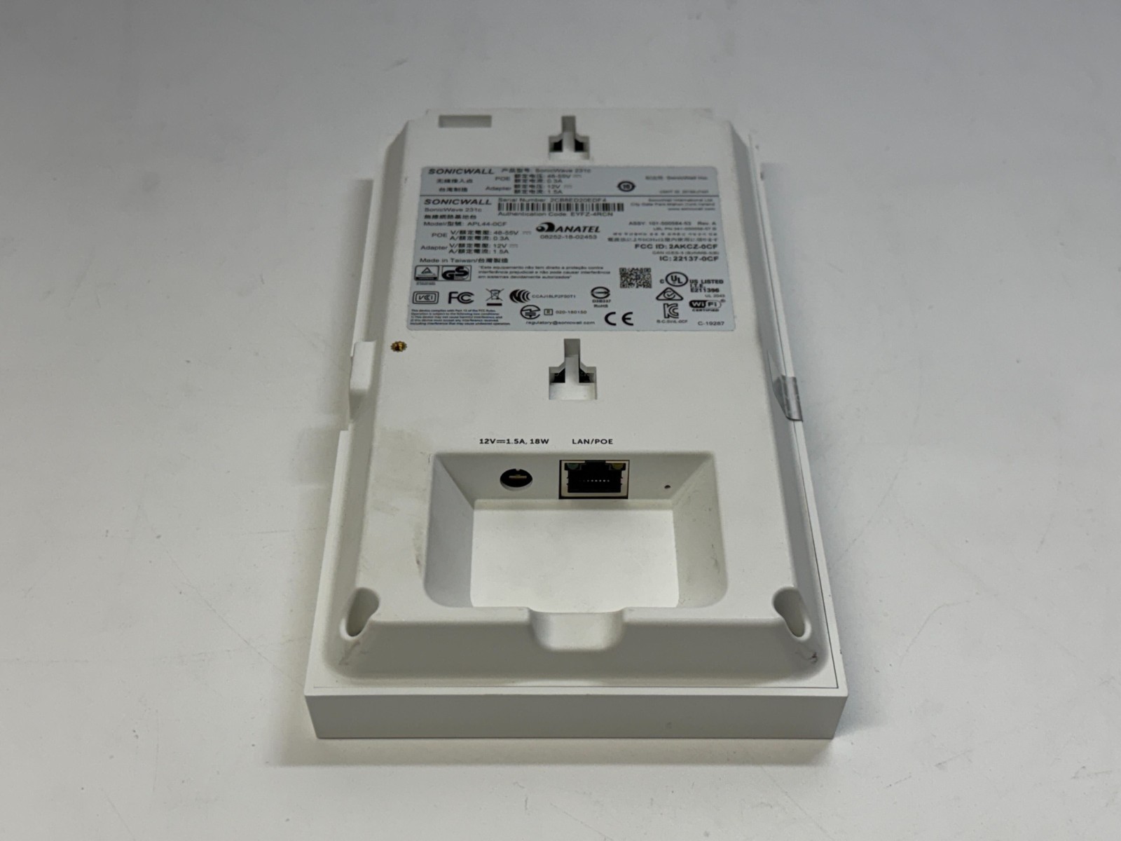 Sonicwall Sonicwave 231c Access Point 12V 1.5A APL44-0CF