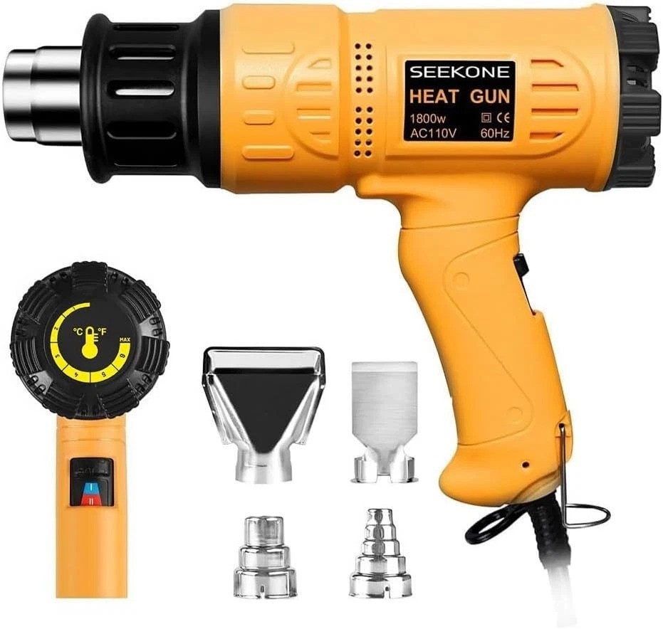 1800W Heavy-Duty Heat Gun - Fast Heating with Variable Temperature Control